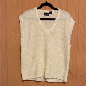 Women's V-Neck Cream Sweater